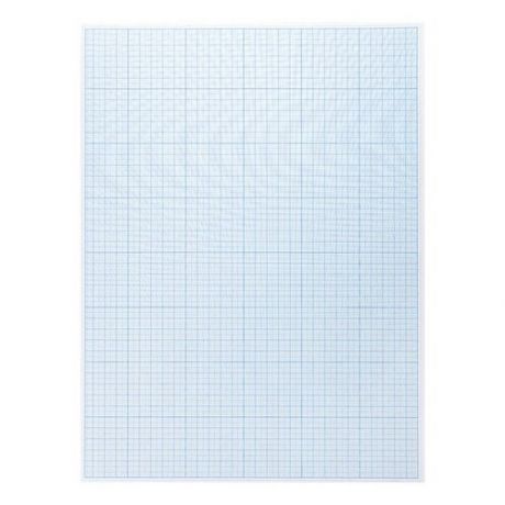 Бумага масштабно- координатная (миллиметровая), планшет А3, голубая, 20 листов, 80 г/м2, STAFF, 113491