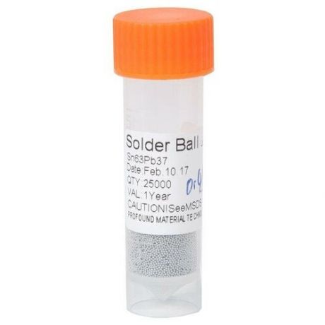 Шариковые выводы для BGA микросхем (шары для реболлинга) 0,45 мм, 25000 шт