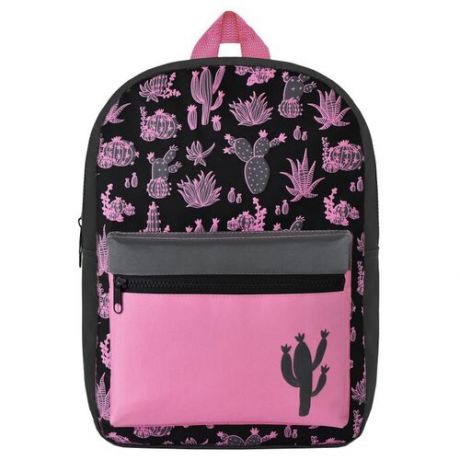 Феникс+ Рюкзак Кактусы (49150), розовый/черный