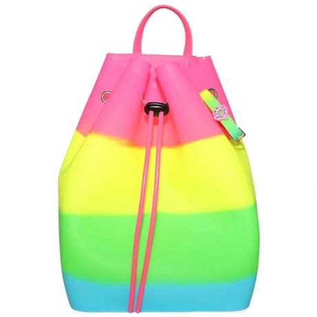 Рюкзак на веревках+Браслет с подвеской Пончик. Цвет Rainbow