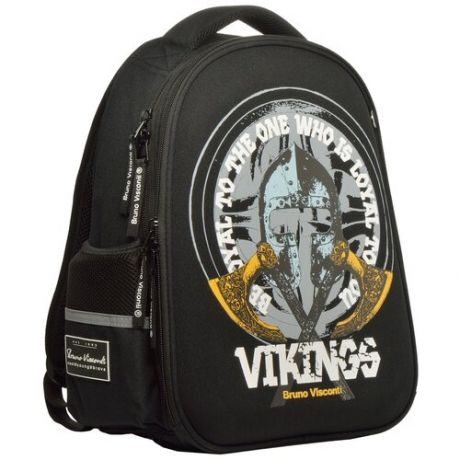 Рюкзак- облегченная капсула черный с эргономичной спинкой "викинг"