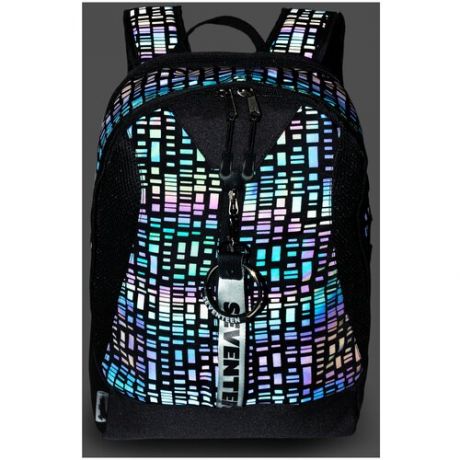 Рюкзак молодёжный, 43 x 29 x 14 см, эргономичная спинка, вставки из светоотражающего материала с геометрическим принтом