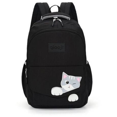 Рюкзак школьный для девочки котенок и рыбка