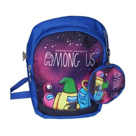 Детский рюкзак для девочки Among US 25х19 см. синий/фиолетовый