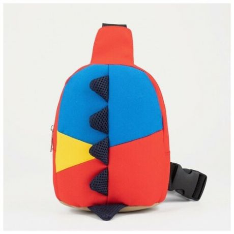 Рюкзак детский, отдел на молнии, цвет красный/синий