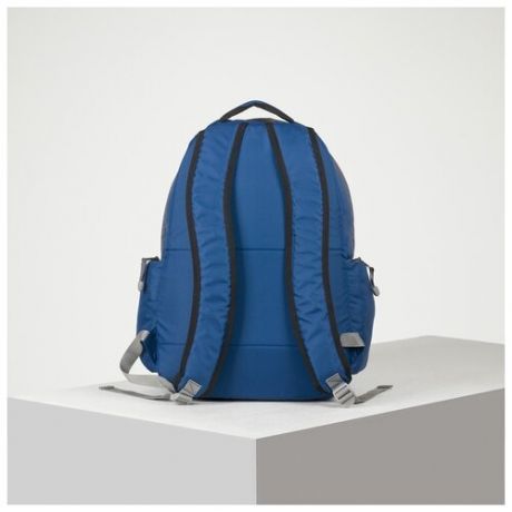 Рюкзак туристический Taif 35 л, отдел на молнии, 2 наружных и 2 боковых кармана, синий-серый