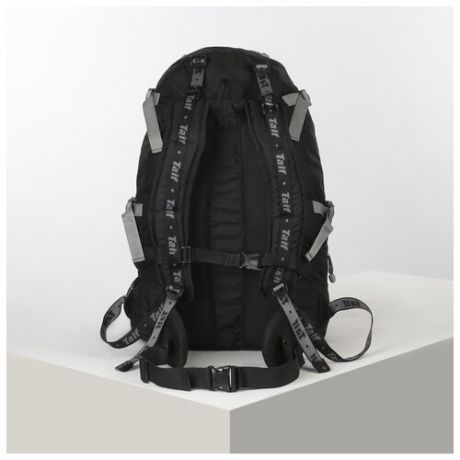 Рюкзак туристический Taif 65 л, отдел на молнии, 3 наружных кармана, черный