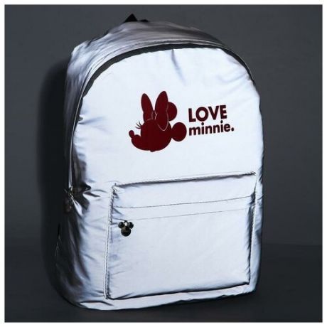 Рюкзак светоотражающий "LOVE MINNIE" Минни Маус 30*42*12 см Disney 5532502 .