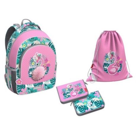 Ученический рюкзак ErichKrause® ErgoLine® 15L Rose Flamingo с наполнением 51603/1