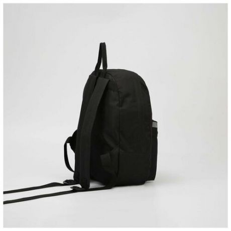 Рюкзак молодежный NAZAMOK "Эскимо" , 29х12х37 см, наружный карман, светоотражающий, черный