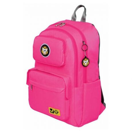 Рюкзак BRAUBERG LIGHT молодежный, с отделением для ноутбука, нагрудный ремешок, фуксия, 47х31х13 см, 270297