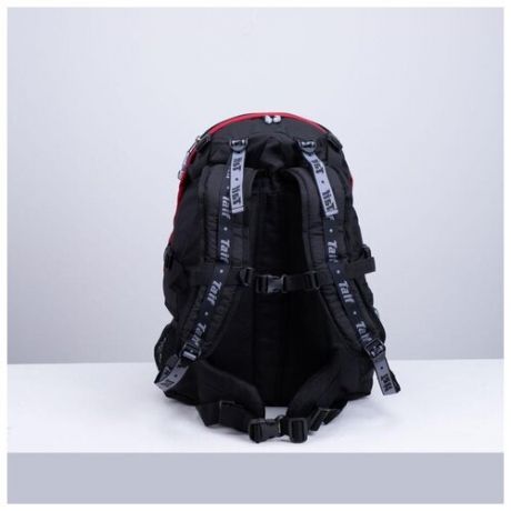 Рюкзак туристический Taif 40 л, отдел на молнии, 3 наружных кармана, черный- серый- бордовый