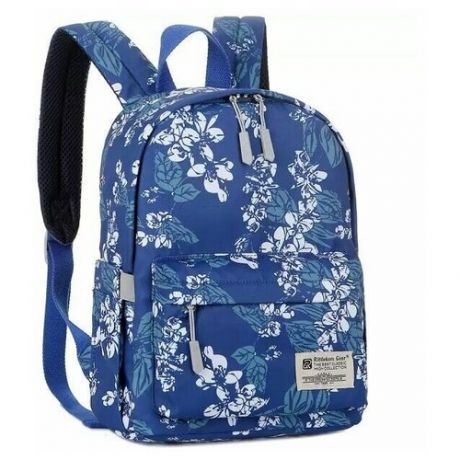 Рюкзак для девочек RG5682 (синий цветок) светло-синий