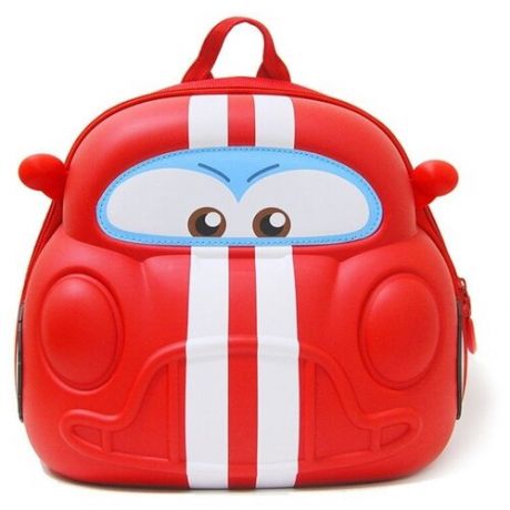 Детский рюкзак игрушка, тачки, красный, дошкольный Supercute