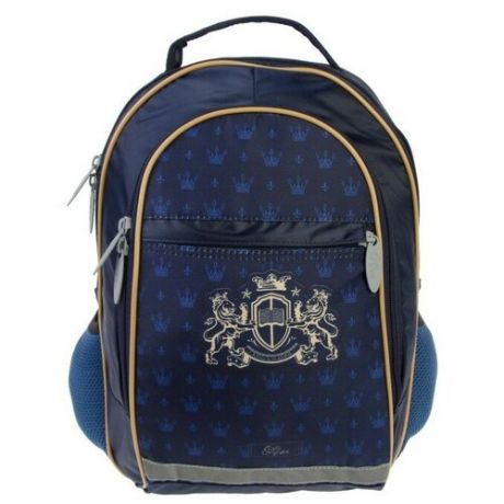 Рюкзак школьный с эргономичной спинкой, 39 x 24 x 19, "Оксфорд", чёрный