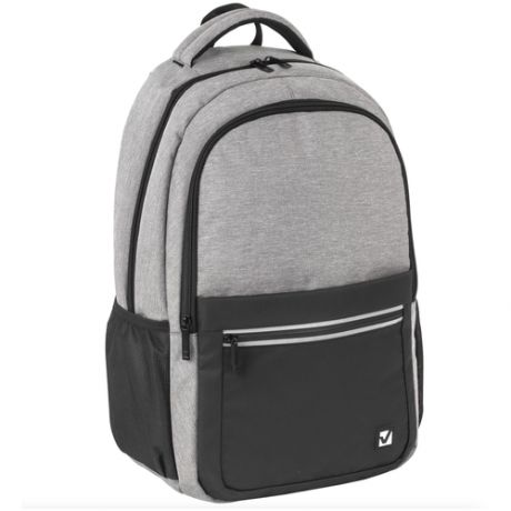 Рюкзак BRAUBERG URBAN универсальный, с отделением для ноутбука, USB-порт, Detroit, серый