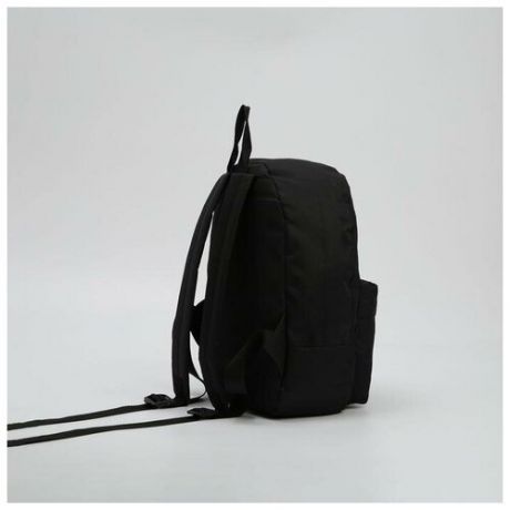Рюкзак молодежный NAZAMOK "Полосы", 29х12х37 см, наружный карман, светоотражающие ленты, черный