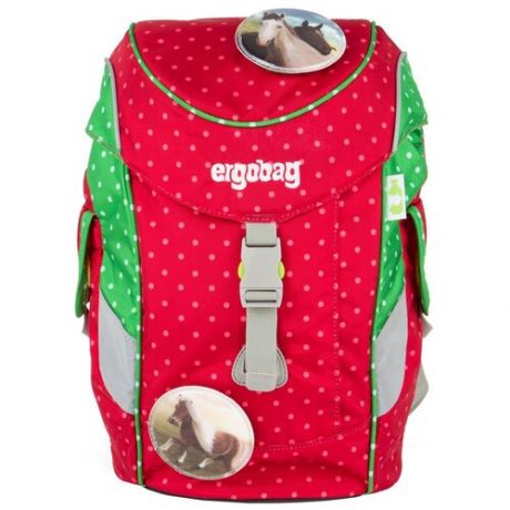 Ergobag Рюкзак Mini Horse LovBear, красный/зеленый