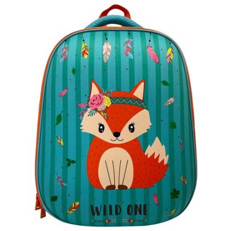 ArtSpace ранец School Friend Wild Fox, зеленый/оранжевый