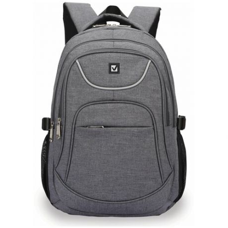 Рюкзак BRAUBERG для учеников средней школы, 30 л, серый, «Осень», 46?34?18 см