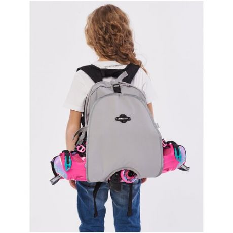 Отличный рюкзак (портфель) для роликов, школьный - для мальчиков, девочек, подростков. Seba Kids, цвет серый