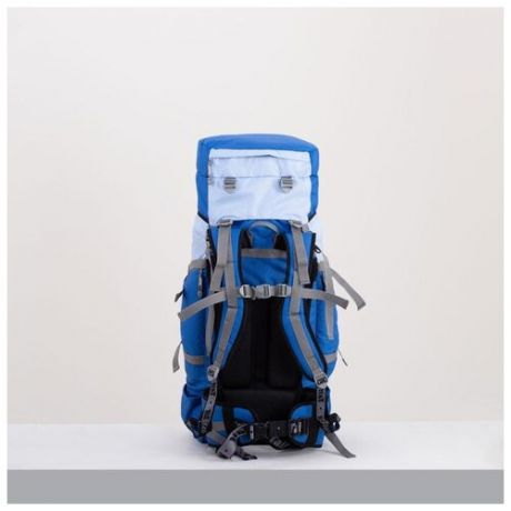 Рюкзак туристический Taif 65 л, отдел на шнурке, 2 наружных кармана, 2 боковых кармана, голубой