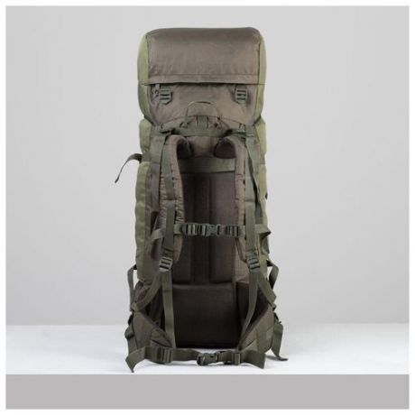 Рюкзак туристический, 100 л, отдел на шнурке, наружный карман, 2 боковые сетки, цвет зелёный