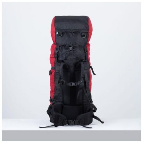 Рюкзак туристический Taif 90 л, отдел на шнурке, наружный карман, 2 боковые сетки, черный