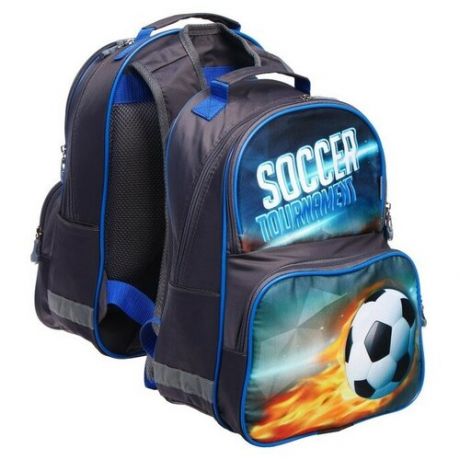 Рюкзак школьный с эргономической спинкой, Luris «Тимошка», 37 х 26 х 13 см, «Футбол»