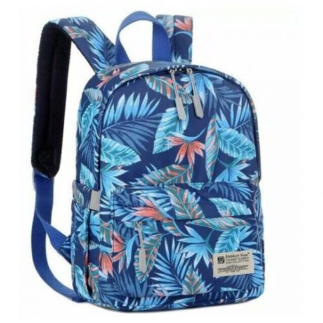 Рюкзак для девочек RG5682 цветочный куст(син ярко-синий