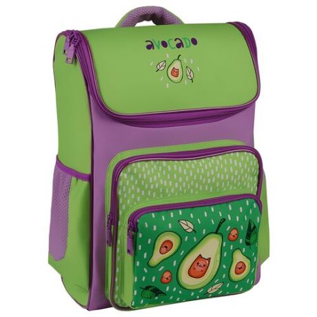 ArtSpace ранец Happy School Happy Avocado, зеленый/фиолетовый