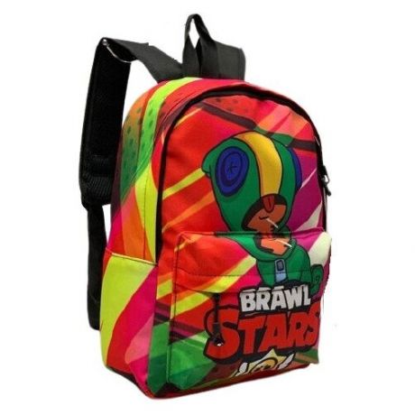 Школьный ортопедический рюкзак Brawl Stars для школы и повседневного применения, 25х35, красный