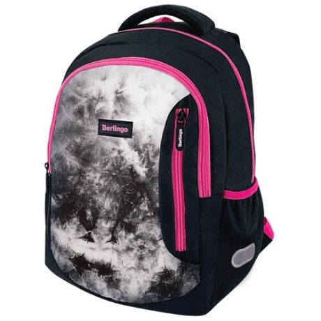 Рюкзак Berlingo Boom «Black-pink style» 38.5×29×12см, 2 отделения, 3 кармана, анатомическая ЭВА спинка