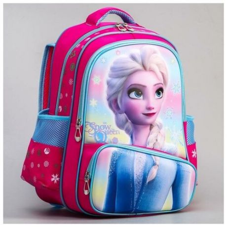 Рюкзак школьный с жестким карманом "Snow queen", Холодное сердце