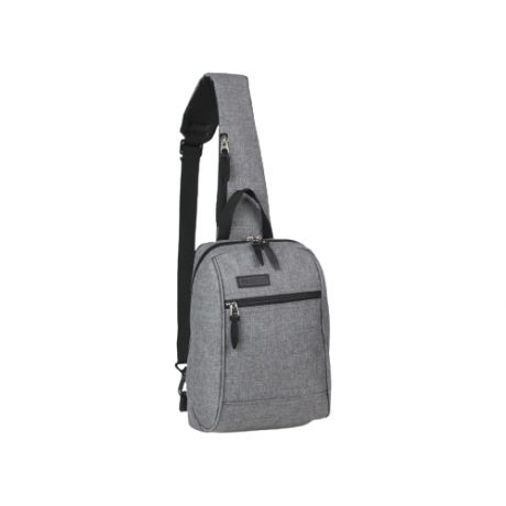 Рюкзак молодёжный на лямке, отдел на молнии, наружный карман, цвет серый RISE 4920837 .