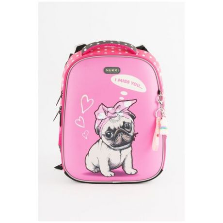 Школьный ранец с мешком и брелком в комплекте NUKKI NUK21-G6001-03 Розовый