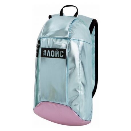 Рюкзак STAFF FASHION AIR компактный, блестящий, лойс, бирюзово-розовый, 40×23х11 см
