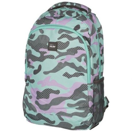 Рюкзак школьный Milan Turquoise Camouflage бирюзовый, 1147714