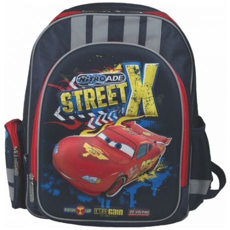 Рюкзак школьный "Cars", цвет: темно- синий, красный, желтый. CRCB- RT2-836E