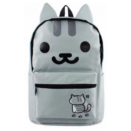 Рюкзак кот Неко Атсуме (Neko Atsume) серый