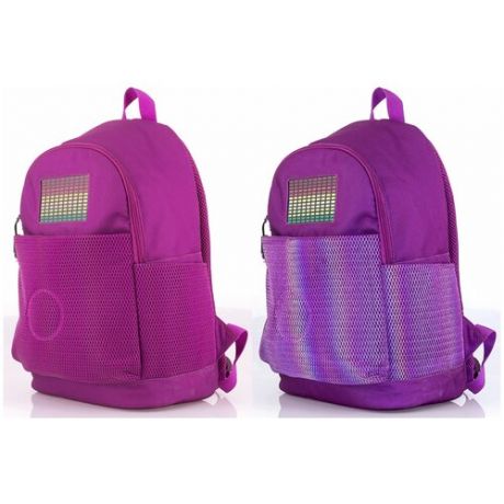 Рюкзак Seventeen SVIB-RTI-510M, светоотражающий, с LED панелью и колонкой, для свободного времени, для мальчиков и девочек.