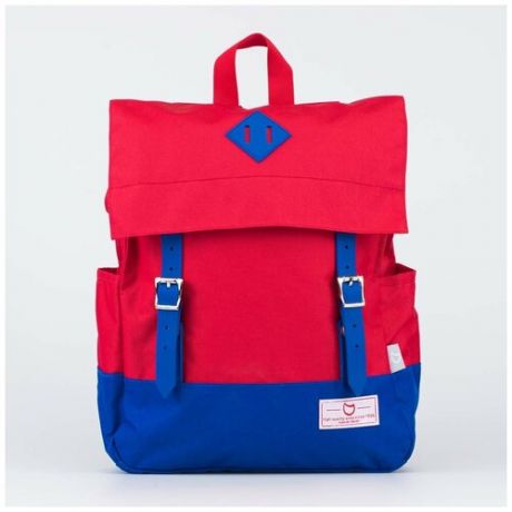 Рюкзаки школьные для мальчиков котофей 02704237-30 размер выс.36 см. цвет красный+синий