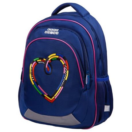 Berlingo рюкзак Bliss Colorful heart, синий