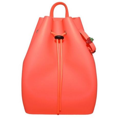 Рюкзак на веревках+Браслет с подвеской Клубника. Цвет Orange