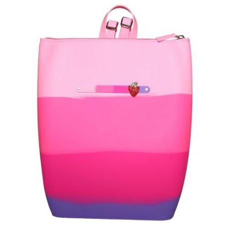 Рюкзак на молнии с подвеской Клубника+Браслет. Цвет Berry
