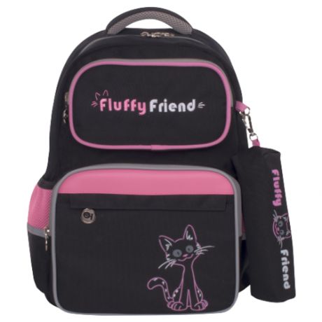 Юнландия Рюкзак Complete Fluffy friend (229973), черный/розовый