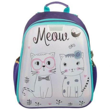№1 School Ранец Meow (843409), фиолетовый