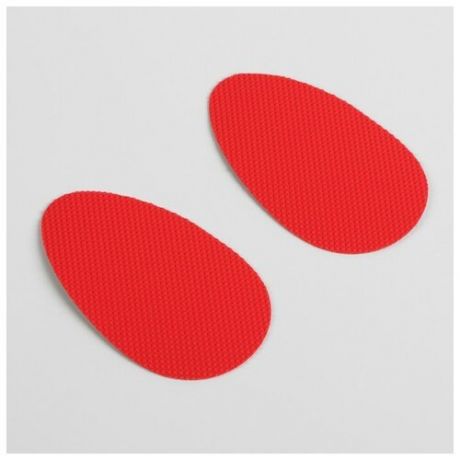 Накладки для обуви, противоскользящие, 8 × 5 см, пара, цвет красный