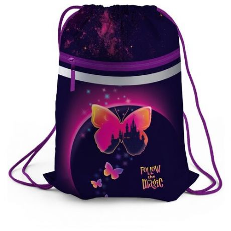Berlingo Мешок для обуви Magic butterfly MS1025, фиолетовый