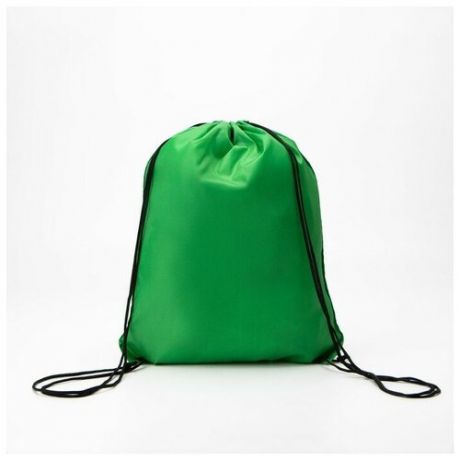 Мешок-рюкзак д/обуви 21575, 34*1*41,5, отд на шнуре, зеленый